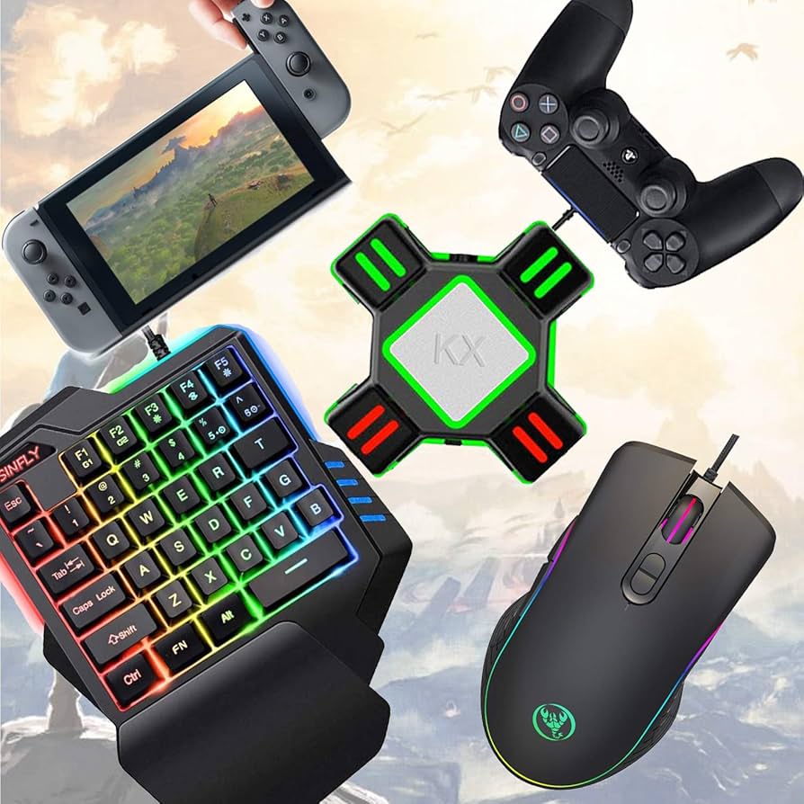 フォートナイト　スイッチ　FPS ゲーミング　キーボード　エレコム　キーマウ Amazon.co.jp: 片手キーボード マウス コンバーター セット